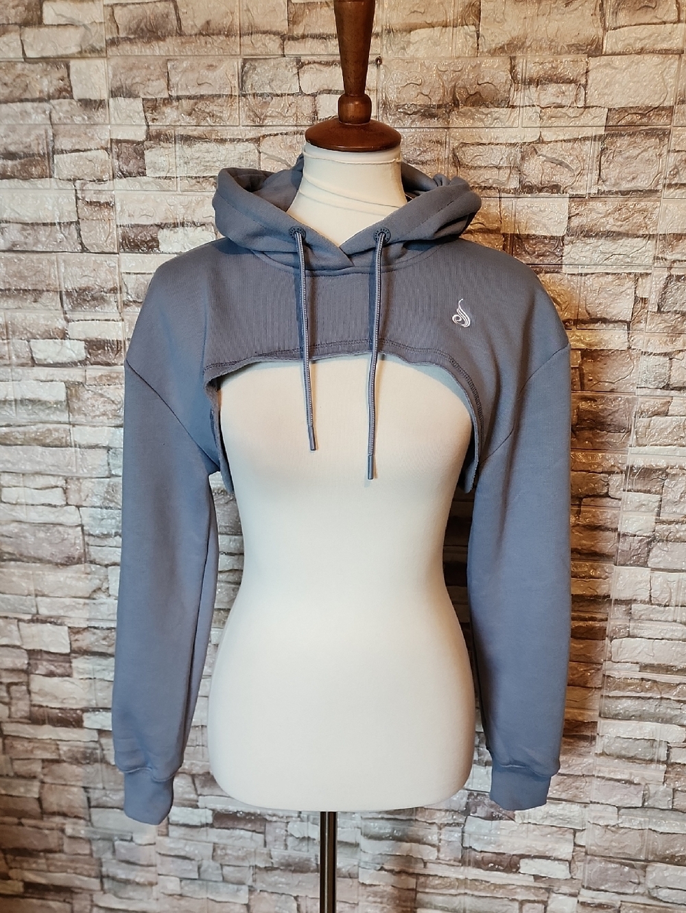 Ryder Wear  Women's Cropped Hoodie Sweatshirt - Blue